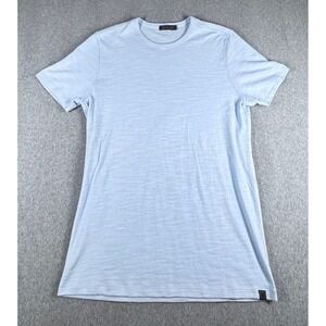 G/FORE Shirt Mens Medium Blue Heather Crewneck Slub Knit Golf Casual Tee Top